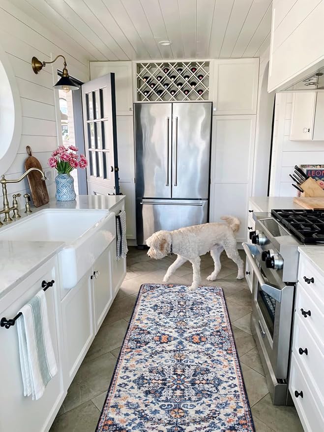 Lahome Washable Runner Rug, 2x5 Bohemian Kitchen Rug Runners Low Pile Bathroom - Image 3