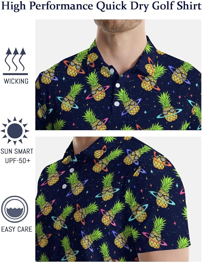 Mens Golf Shirts Golf Polo Shirts for Men Short Sleeve Polo Shirts Golf Gifts