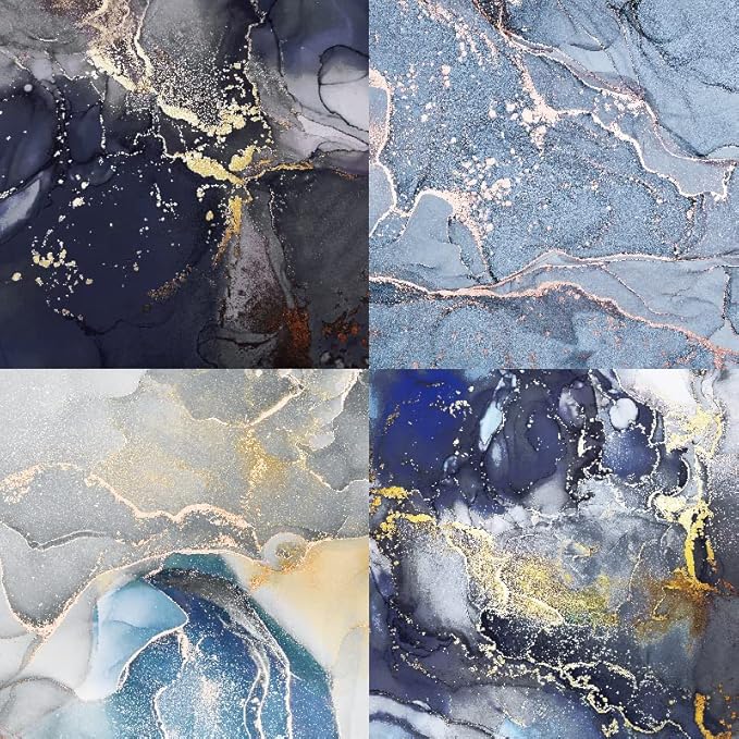 Marbled Scrapbook Paper Pad Color Marble Patterned Paper 6×6, 24 Sheets - Image 4