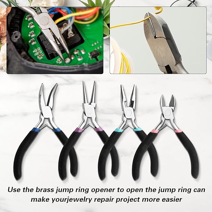 4 Pack Jewelry Making Pliers Tools Set, Jewelry Pliers - Image 3