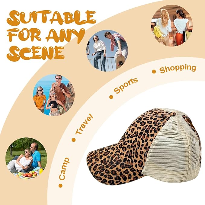 Womens Cow Print Baseball Cap Unisex Adjustable Baseball Hat Casual Cotton Sun Hats for Teen Girls