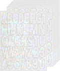 Starboling Letter Stickers, 2 inch 8 Sheets White Alphabet Sticker, Self by Starboling