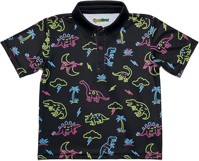 Tipsy Elves Kids and Toddlers Golf Shirts - Athletic Comfort Fit with Quick Dry Material