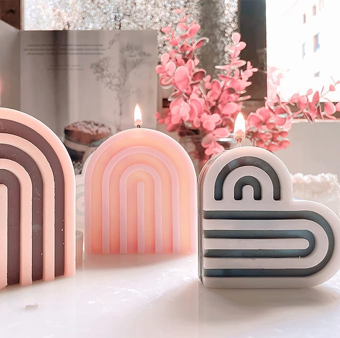 2 Pack Heart Shape Candle Molds - Image 2