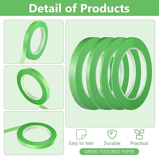 Epakh 4 Rolls Pinstripe Tape, Masking Tape in 1/16, 1/4 and 1/2 Inch Wide - Image 3