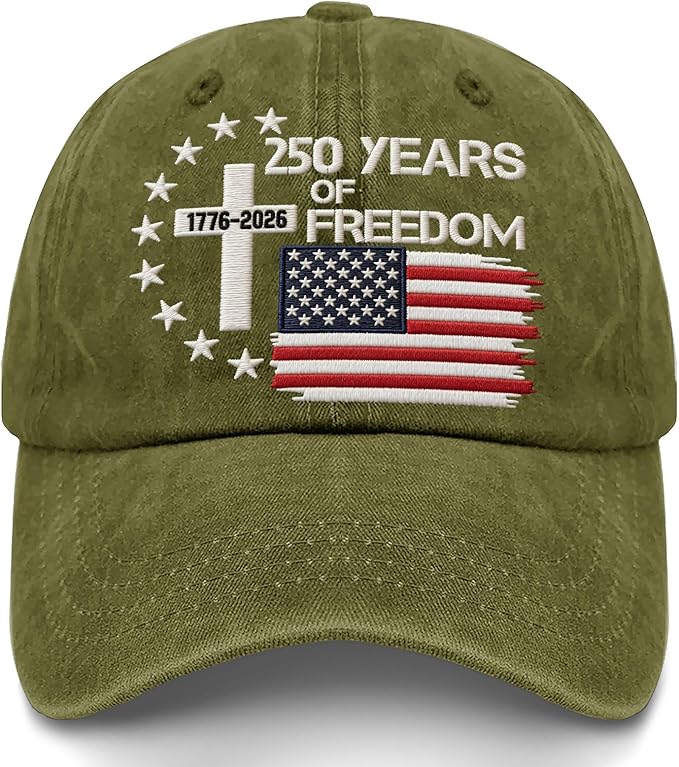 US 250th Anniversary Hat, Patriotic Embroidered Cap, 1776-2026 Freedom Celebration, 250 Years American History Gift Patriots