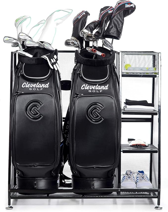 Milliard Golf Organizer - Extra Large Size - Fit 2 Golf Bags and Other Golfing Equipment and Accessories in This Handy Storage Rack - Great Gift Item