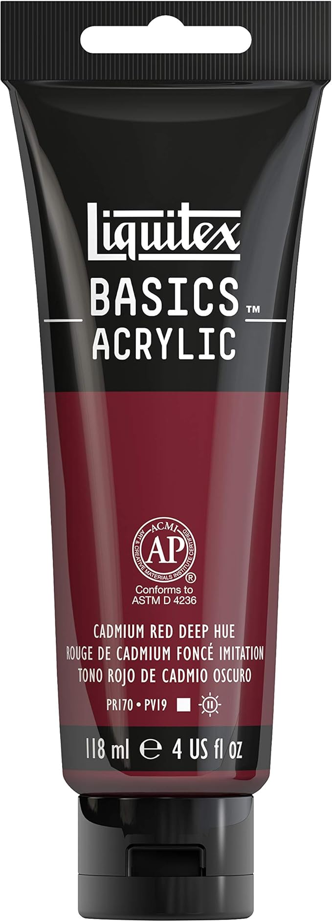 Liquitex BASICS Acrylic Paint, 118ml Tube, Cadmium Red Deep Hue by Liquitex