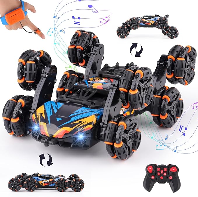Cool 8 Wheels Hand Controlled rc Stunt Car Toys, Gesture Sensing Remote Control by NEXBOX