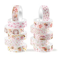 12 Rolls Fairy Washi Tape Set, Fairy Mushroom Butterfly Floral Decorative Tape by Unknown