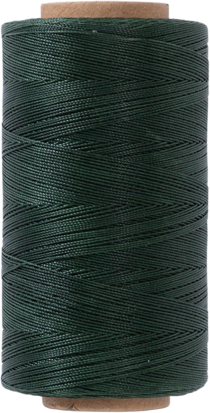 Thin Round Waxed Thread 0.45mm, 600 Yards, Dark Green, Light Duty Polyester Wax by Wearecommittedtohelpingpeoplecreatebeautifuluniqueandpersonalizedhandcraftedcreations