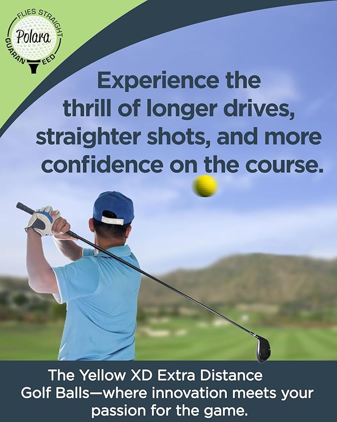Polara Self-Correcting Golf Balls – High-Performance Golf Balls with Soft Feel, Anti-Slice & Hook Correction, Exceeds USGA Limits, Dimple Design for Maximum Distance, Golf Accessories for Men & Women
