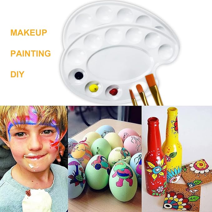 Hulameda Update 30pcs Paint Tray Palettes, Plastic Paint Tray Palette, Paint - Image 4