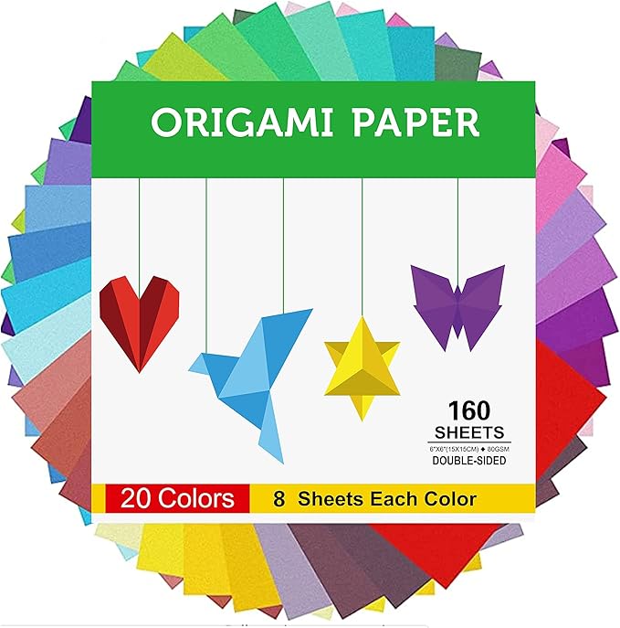 160 Sheets Origami Paper Double Sided by BUBU