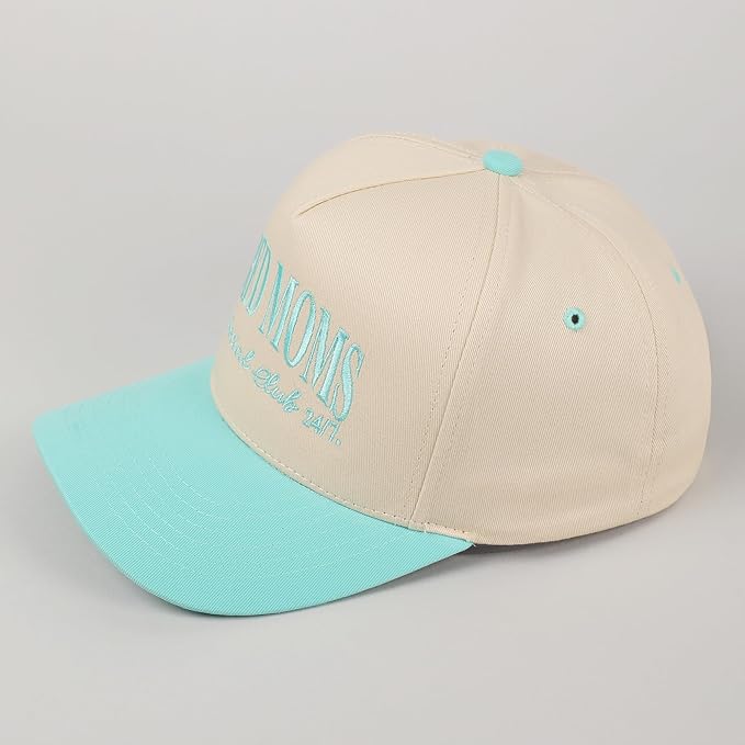 MIRMARU Two-Tone Vintage Canvas Trucker Hats for Men & Women, Adjustable Size Baseball Caps with Trendy Embroidered Design