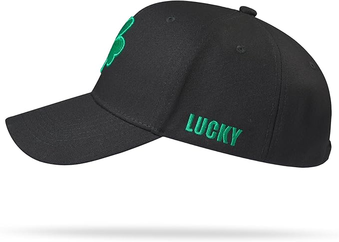 St Patricks Day Hat, Shamrock Baseball Cap for Men & Women, Lucky Hat, Adjustable Fit, Irish Clover Accessories