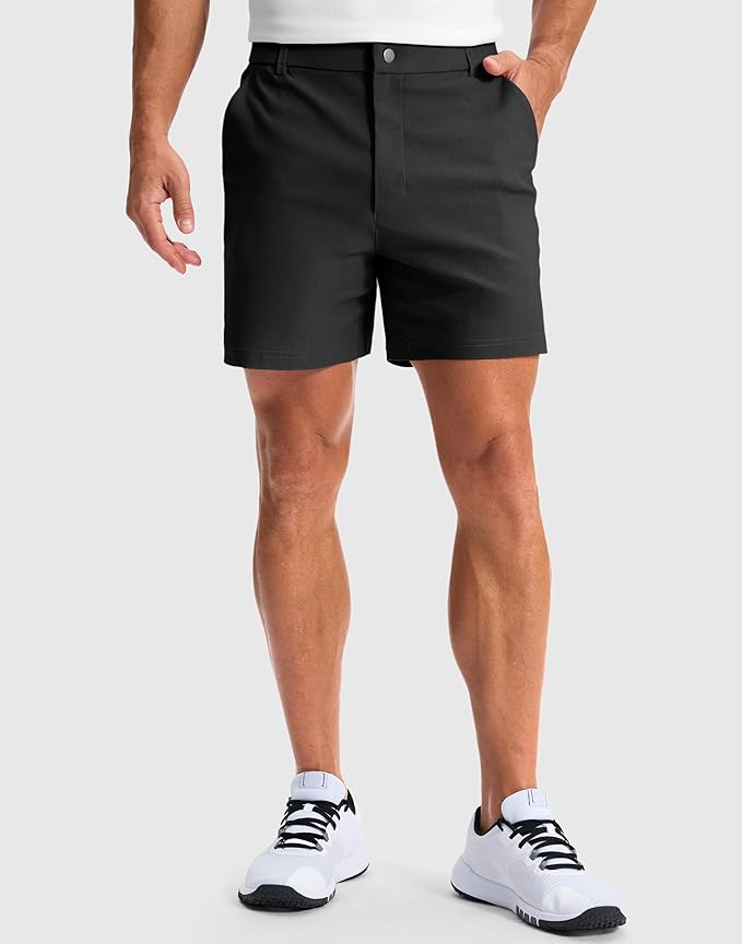 G Gradual Men's Golf Dress Shorts 5"/ 7"/ 9" Stretch Casual Work Flat Front Shorts for Men with 3 Pockets Quick Dry