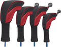 Wood Headcover Golf Club Covers Driver Headcovers Nylon Head Covers Designed to Fit All Woods - 3/4/5/6 Pack/Set Golf Accessories Suitable for Men and Women