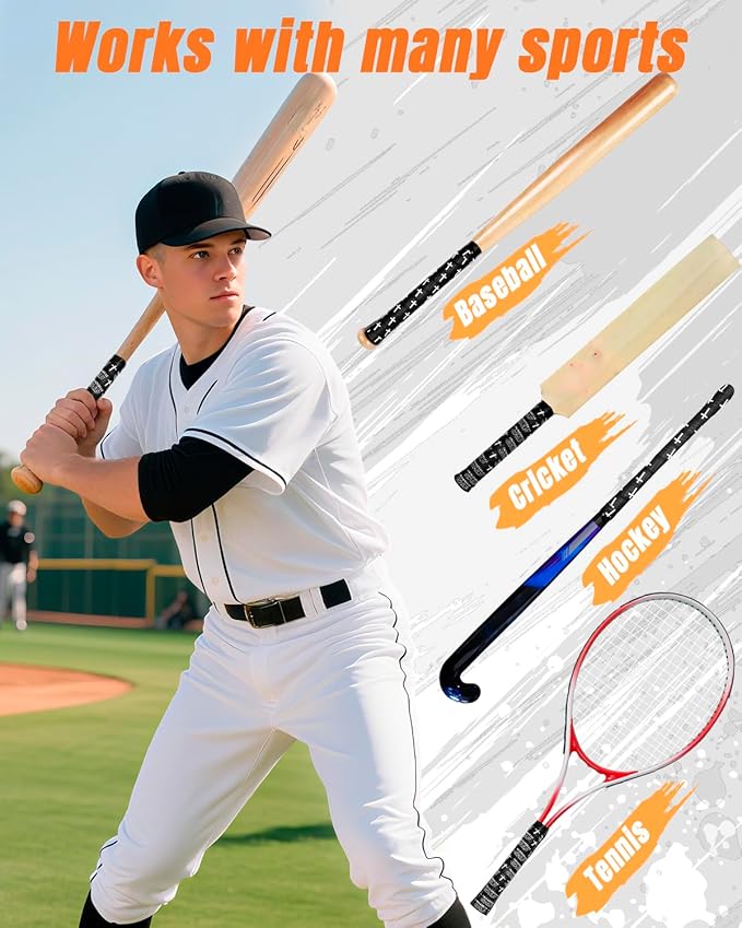 Piemow Baseball Bat Grip Tapes, Faith Cross Bat Grip Tape, 1.5mm Precut and Full Adhesive Baseball Wrist Tape, Scripture Designs Non-Slip Religious Baseball Grip Tapes for Sports