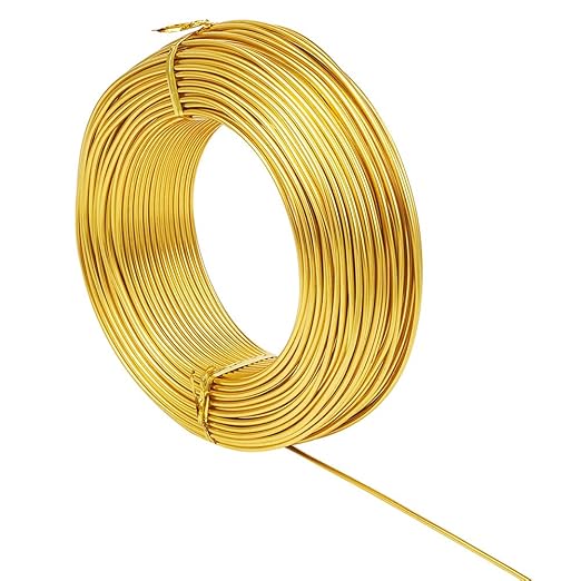 Fashewelry 114 Feet 10 Gauge Aluminum Wire Gold Bendable Metal Craft Wire - Image 4
