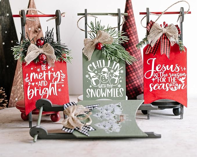 Christmas Stencils for Crafts Reusable 6” Christmas Stencil Xmas Holiday - Image 3