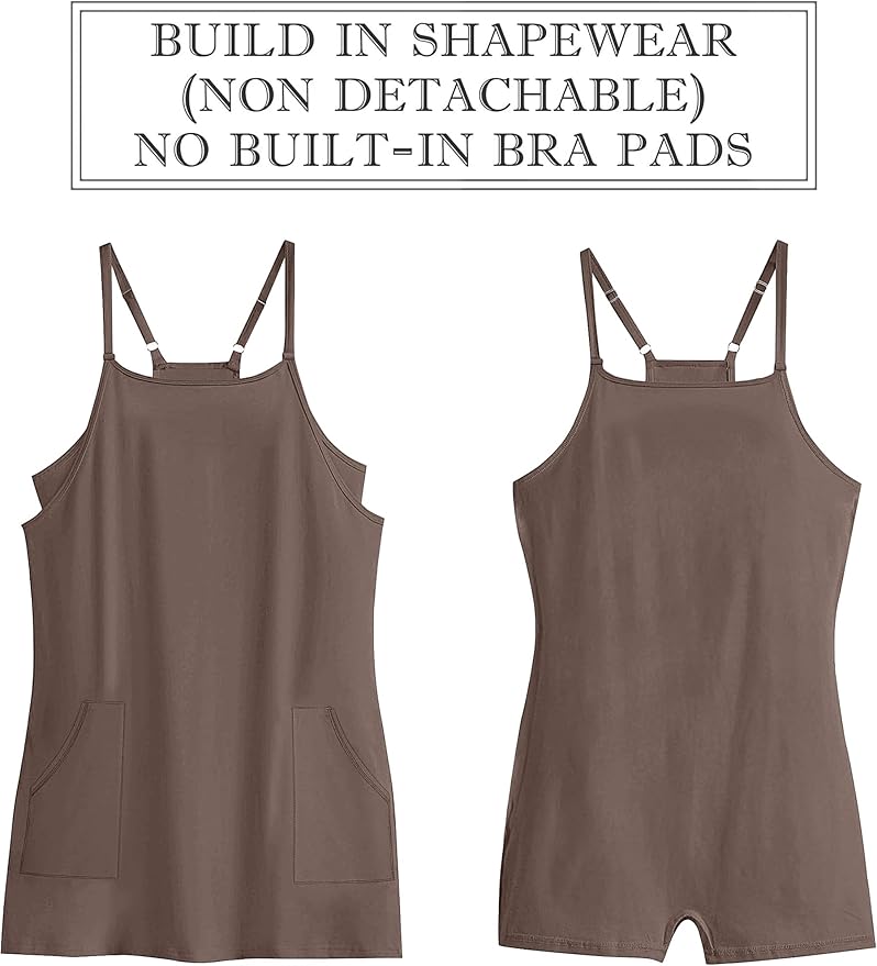 ANRABESS Women Summer Dress 2026 Beach Vacation Outfits Tennis Athletic Workout Romper Dress Built in Shorts Travel Clothes