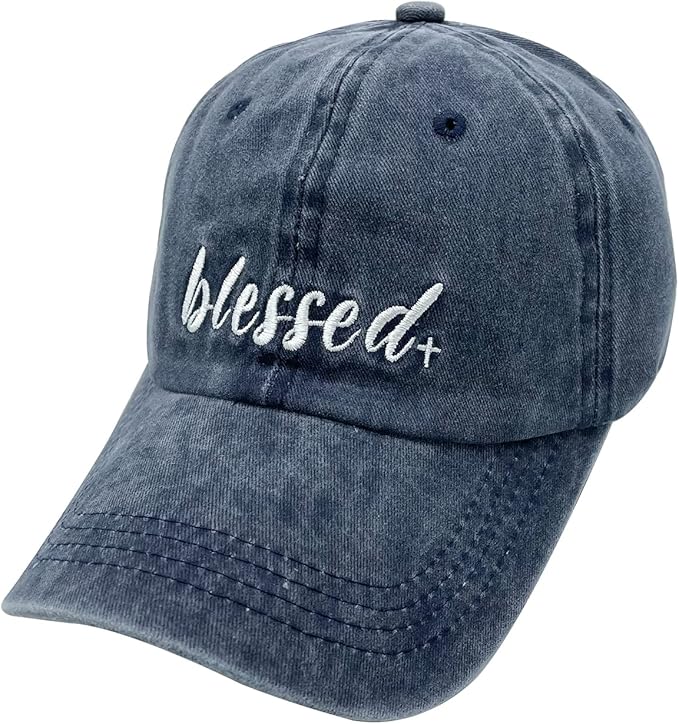 Waldeal Women's Embroidered Dad Hat, Adjustable Vintage Washed Cotton Baseball Cap for Men