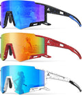 Kids Sunglasses Youth Baseball Sunglasses for Boys Girls Age 6-14 Sports UV400 Protection SunGlasses 3 Pack