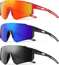 3PACK Kids Sunglasses Youth Baseball Sunglasses for Boys Girls Age 4-12,Softball Sports Cycling Goggles UV Protection
