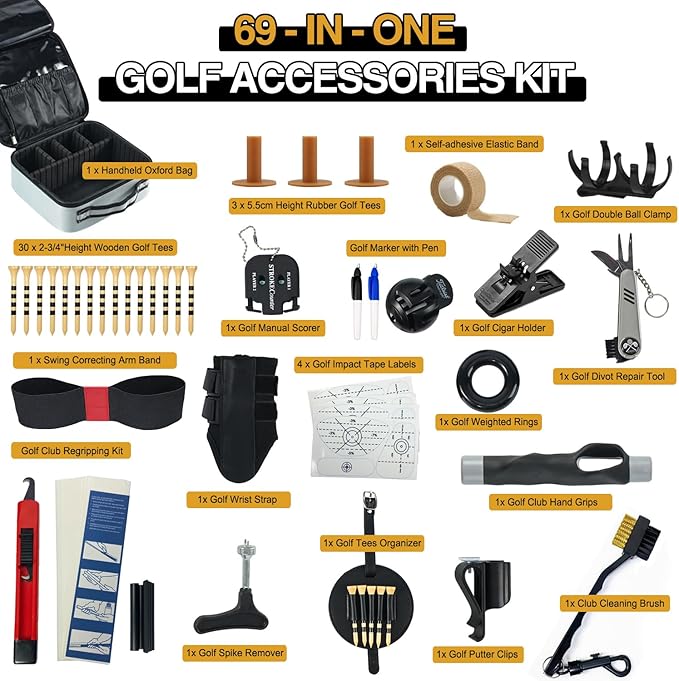 Golf Accessories Kit, Golf Kit, Golf Accessories,On-Course Golf Accessories Set, Golf Gifts for Men & Women,Golf Tees
