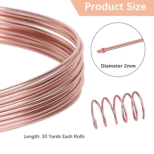 12 Gauge Aluminum Craft Wire, 2mm×30Yards Bendable Metal Craft Wire - Image 3