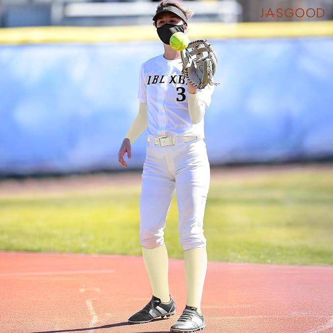 Baseball Socks and Belt for Youth Adult Softball Socks Combo Elastic Waist Belt for Men Kids Boys Girls Women JASGOOD