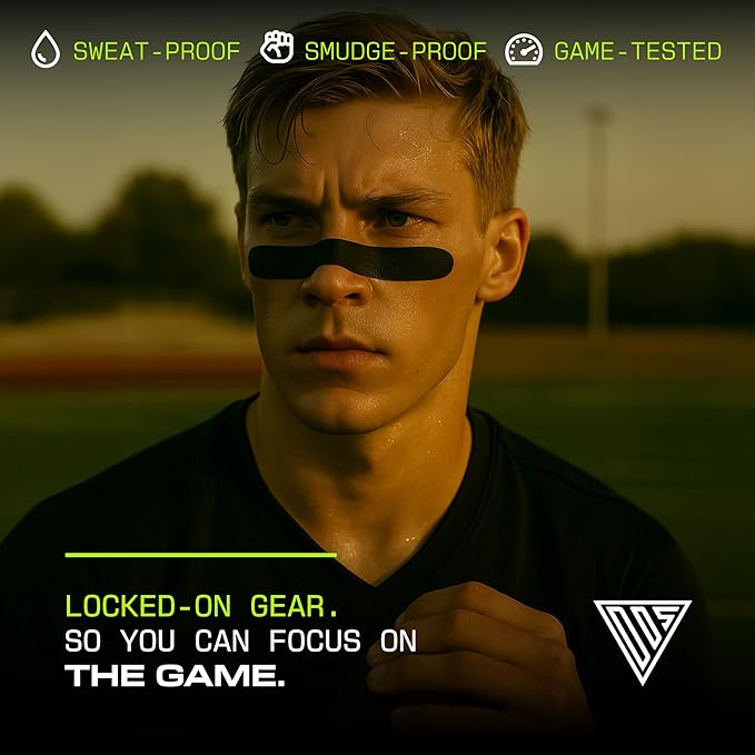 DRIP Strips Pro-Grade Eye Black Stickers, 24 Pack, Natural Flex & Stretch Eye Black Face Strips, Breathable, Sweat-Proof, Eye Black Football, Baseball, Softball, Lacrosse, Pink Shock Grit Strip