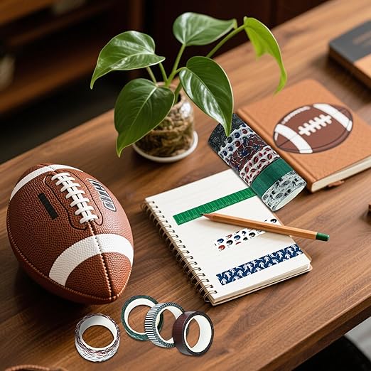 12 Rolls Football Washi Tape Sports Rugby Masking Tape Sport Decorative Tape - Image 4