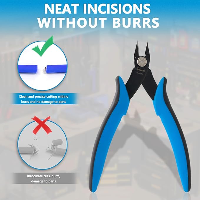 5.3" Wire Cutters for Crafting Flush Cutters 2 Pack Ultra Sharp Flush Cut - Image 4