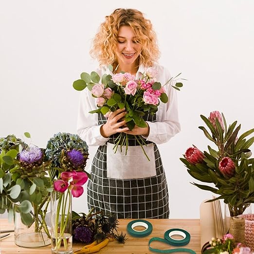 6 Roll Floral Tape 1/2inch Flower Tape Dark Green, Floral Tapes - Image 6