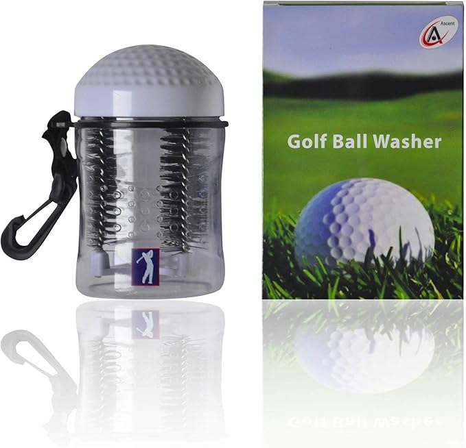 Ascent Golf Ball Washer Cleaner - Golfer's Best Gift Idea, Accessory, Gift for Men Women, Souvenir, Present