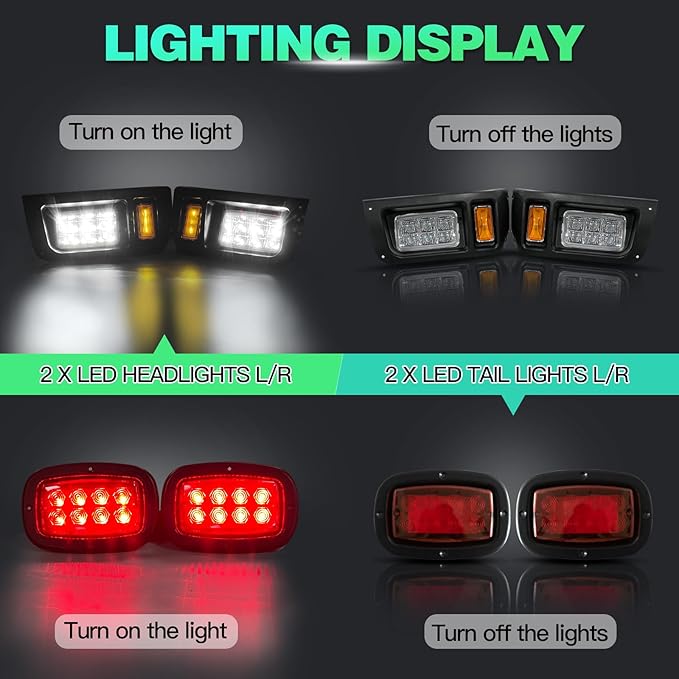 Golf Cart Light Kit for Golf Cart LED Light Kit Replacement