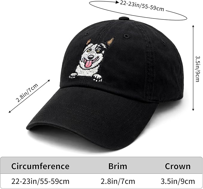 Pet Dog Lover Gifts,Embroidered Dog Baseball Hats for Men Women Dad Mom