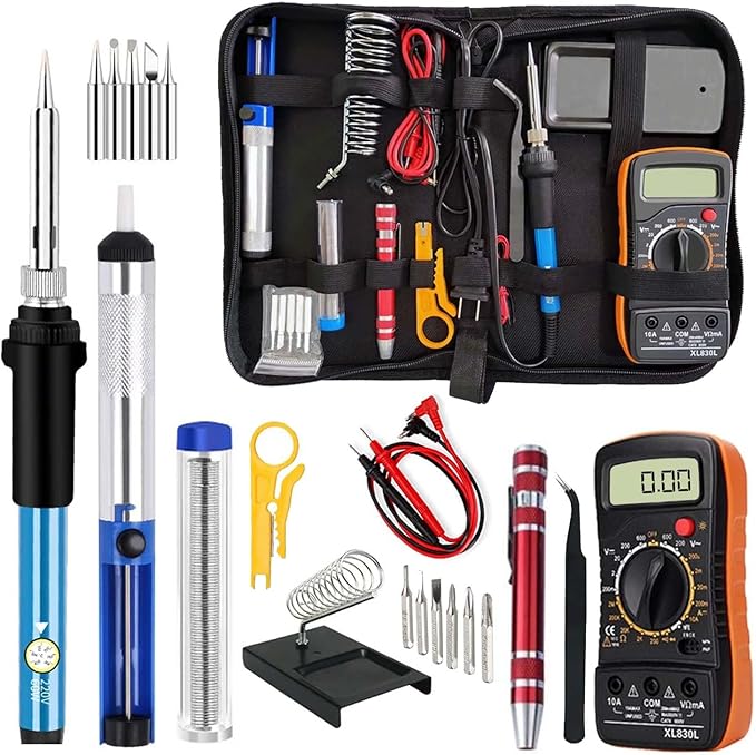 Electric Sodering Iron Kit set 110V 60W Adjustable Temperature Soldering Iron by DaGodtech