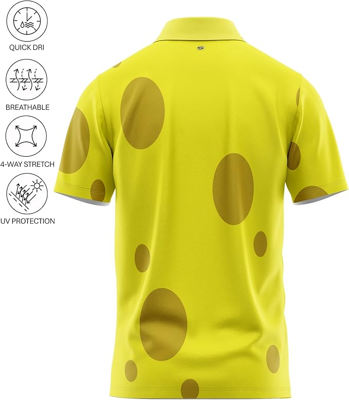 Funny Parody Golf Polo Shirt – Fun Movie Performance Quick Dry UPF Sun Protection Moisture Wicking Casual Wear Shocker Golf