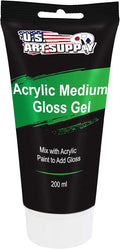 U.S. Art Supply Clear Acrylic Gel Medium Gloss, 200ml by USArtSupply