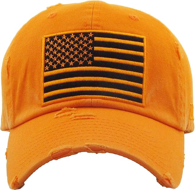 KBETHOS Flag USA America Military Thin Blue Line Thin Red Line Vintage Distressed Baseball Cap Dad Hat Unisex Adjustable…