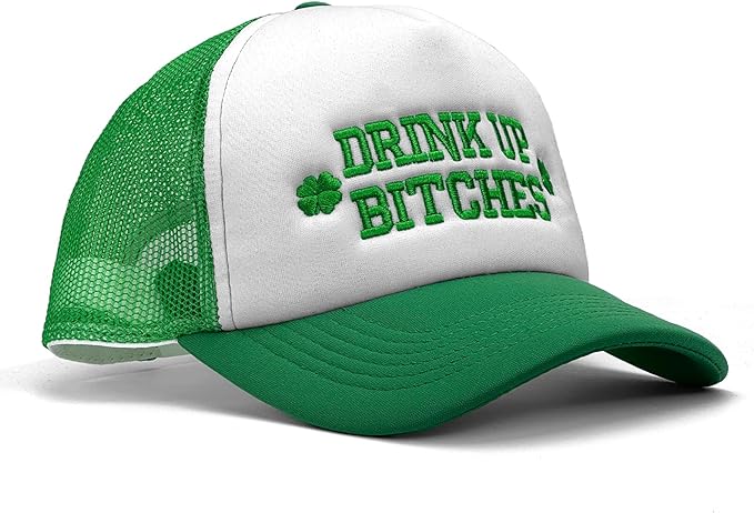 St Patricks Day hat Green Baseball Cap Shamrock Embroidered for man Women Funny