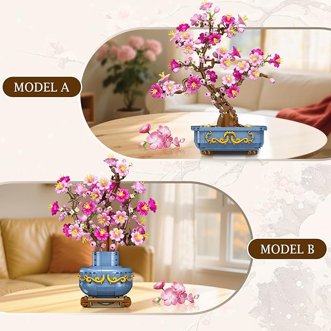HOGOKIDS Flowers Cherry-Blossom Bonsai Building Set - 2 in 1 Artificial Bonsai - Image 2