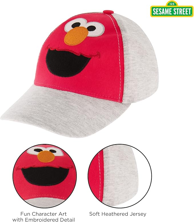 Sesame Street Baseball Cap, Toddler Hats for Boys & Girls Ages 2T-4T, Adjustable Kids Baseball Caps