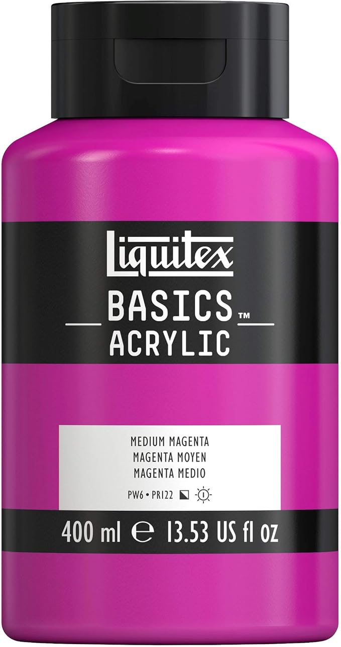 Liquitex BASICS Acrylic Paint, 400ml Bottle, Medium Magenta by Liquitex