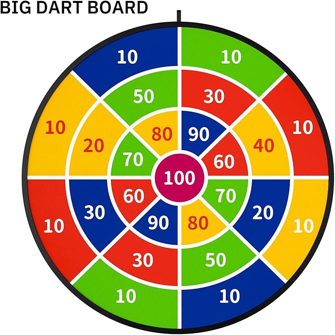 TEMI 29" Large Dart Board for Kids, Boys Toys Dartboards - Image 9