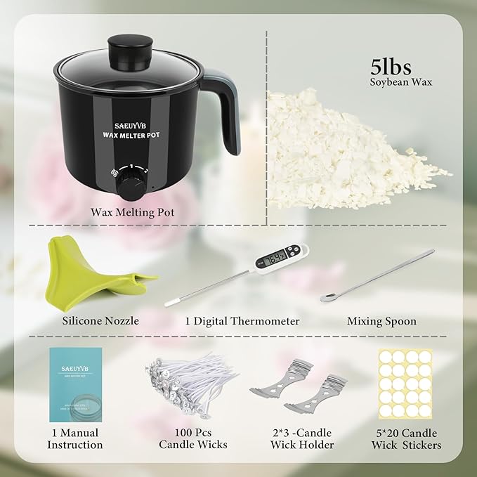 SAEUYVB Candle Making Kit, Soy Wax - Image 2
