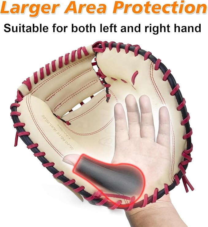 Catcher's Thumb Shield Baseball Thumb Guard for Baseball & Softball Catchers Thumb Protector for Baseball Catcher Gear Training Aid Catcher Accessories Reduce Sting